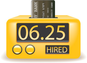 Horodateur jaune des taxi